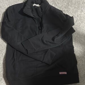 Vineyard Vines Black Half-Zip Sweater